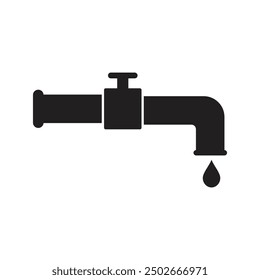 Icono de Vector del grifo. Ilustración negra aislada sobre fondo blanco para gráfico y Diseño web.