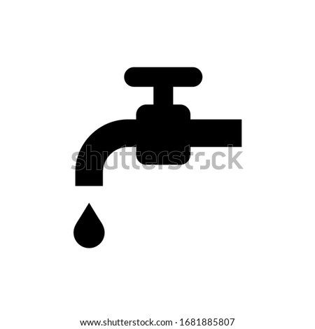 Faucet vector icon. Black illustration isolated on white background