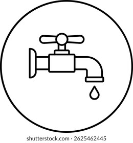 Ícone do vetor de torneira. Pode ser usado para impressão, aplicativos móveis e da Web.
