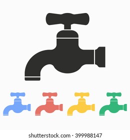 Faucet  vector icon. Illustration isolated on white  background for graphic and web design.