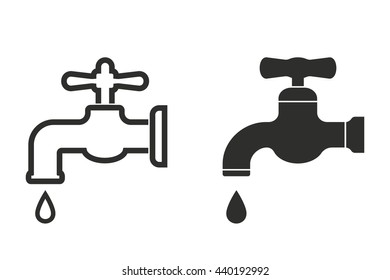 Faucet vector icon. Illustration isolated on white background for graphic and web design.