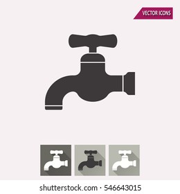 Faucet vector icon. Illustration isolated for graphic and web design.