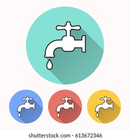 Faucet vector icon. Illustration isolated for graphic and web design.