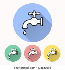 Faucet vector icon. Illustration isolated for graphic and web design.