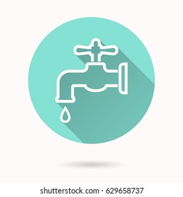 Faucet vector icon. Illustration isolated for graphic and web design.