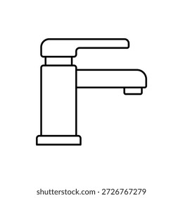 Vektorsymbol-Illustration für Wasserhahn auf isoliertem Hintergrund.