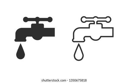 Faucet vector icon isolated on white