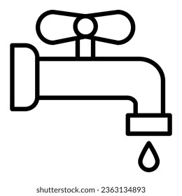 Faucet Vector Icon, Lineal style icon, from Agriculture icons collection, isolated on white Background.