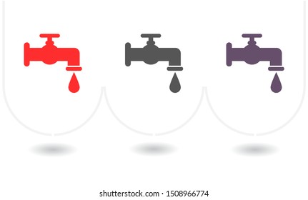 Faucet vector Vector icon . Lorem Ipsum Illustration design