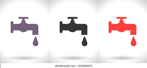 Faucet vector Vector icon . Lorem Ipsum Illustration design