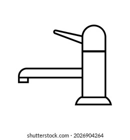 Faucet vector icon. mixer illustration sign. plumbing symbol or logo.