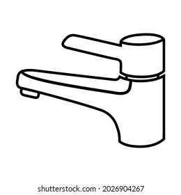 Faucet vector icon. mixer illustration sign. plumbing symbol or logo.