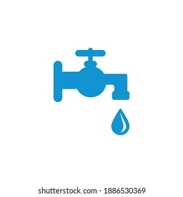
Faucet vector icon on white background