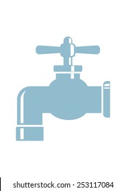 Faucet vector icon on white background