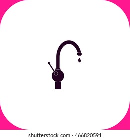 Faucet vector icon on white background.