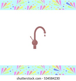 Faucet vector icon on white background. Isolated illustration. Business picture.