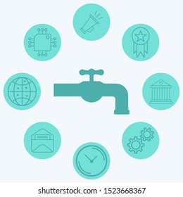 Faucet vector icon sign symbol
