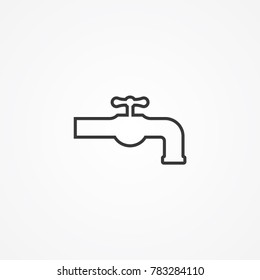 Faucet vector icon sign symbol