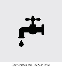 Faucet vector icon, symbol, sign