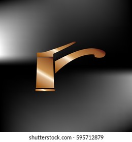 Faucet vector icon. Tap sign. Bathroom symbol