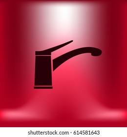 Faucet vector icon. Tap sign. Bathroom symbol