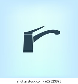 Faucet vector icon. Tap sign. Bathroom symbol