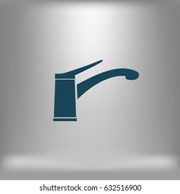 Faucet vector icon. Tap sign. Bathroom symbol