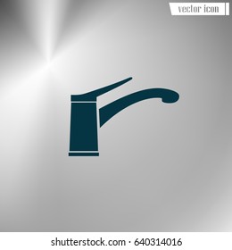 Faucet vector icon. Tap sign. Bathroom symbol