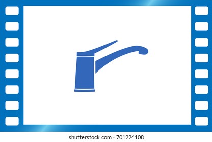 Faucet vector icon. Tap sign. Bathroom symbol