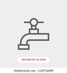 Faucet vector icon, water symbol