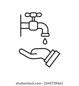 Faucet Vector icon which can easily modify or edit

