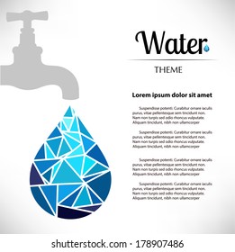 Faucet Water Care Stock Vector (Royalty Free) 178907486