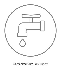 Faucet con icono de línea de gota de agua.