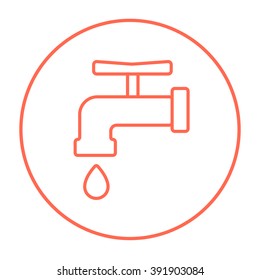 Faucet con icono de línea de gota de agua.