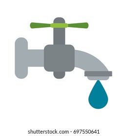 faucet with water droplet icon image