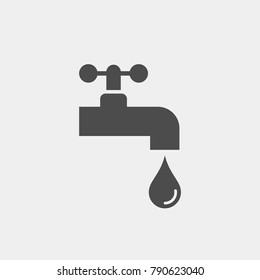 Faucet Water Flat Vector Icon