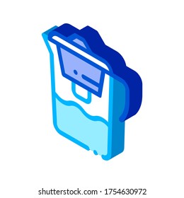 Faucet With Water Glass Vector Sign isometric color isolated symbol illustration
