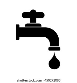 faucet water icon black simple on white background