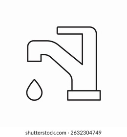 Icono de agua del grifo signo Vector