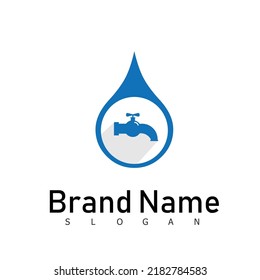 faucet water logo design icon 