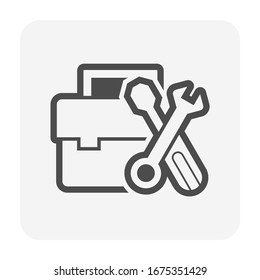Diseño de conjunto de iconos vectoriales de instrumentos de agua y fontanería