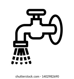 Faucet water vector icon - Vector