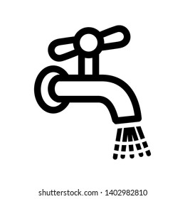 Faucet water vector icon - Vector