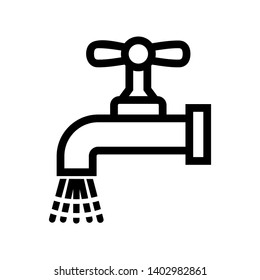 Faucet water vector icon - Vector