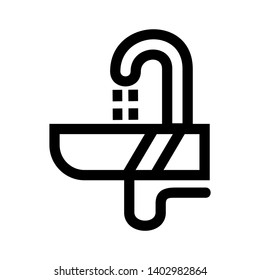 Faucet water vector icon - Vector