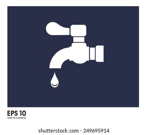 faucet and waterdrop illustration