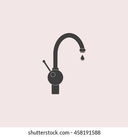 Faucet web icon. Isolated illustration