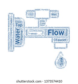 faucet word cloud. tag cloud about faucet