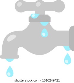 Faucets leaking water from place to place