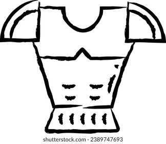 Warrior’s Faulds Armor hand drawn vector illustrations